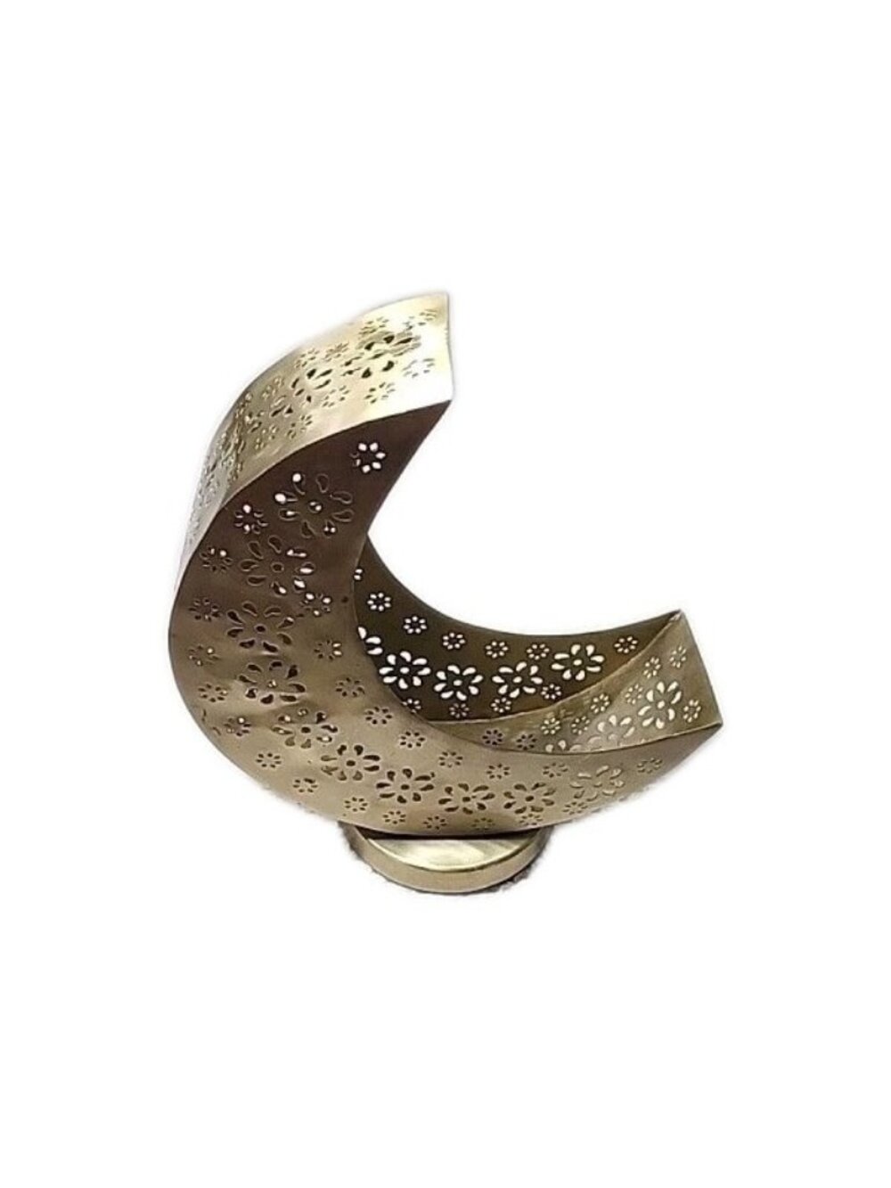 Gold brass Moon Crescent Planter Metal Celestial Home 10"Tabletop Decor‎ Ramadan